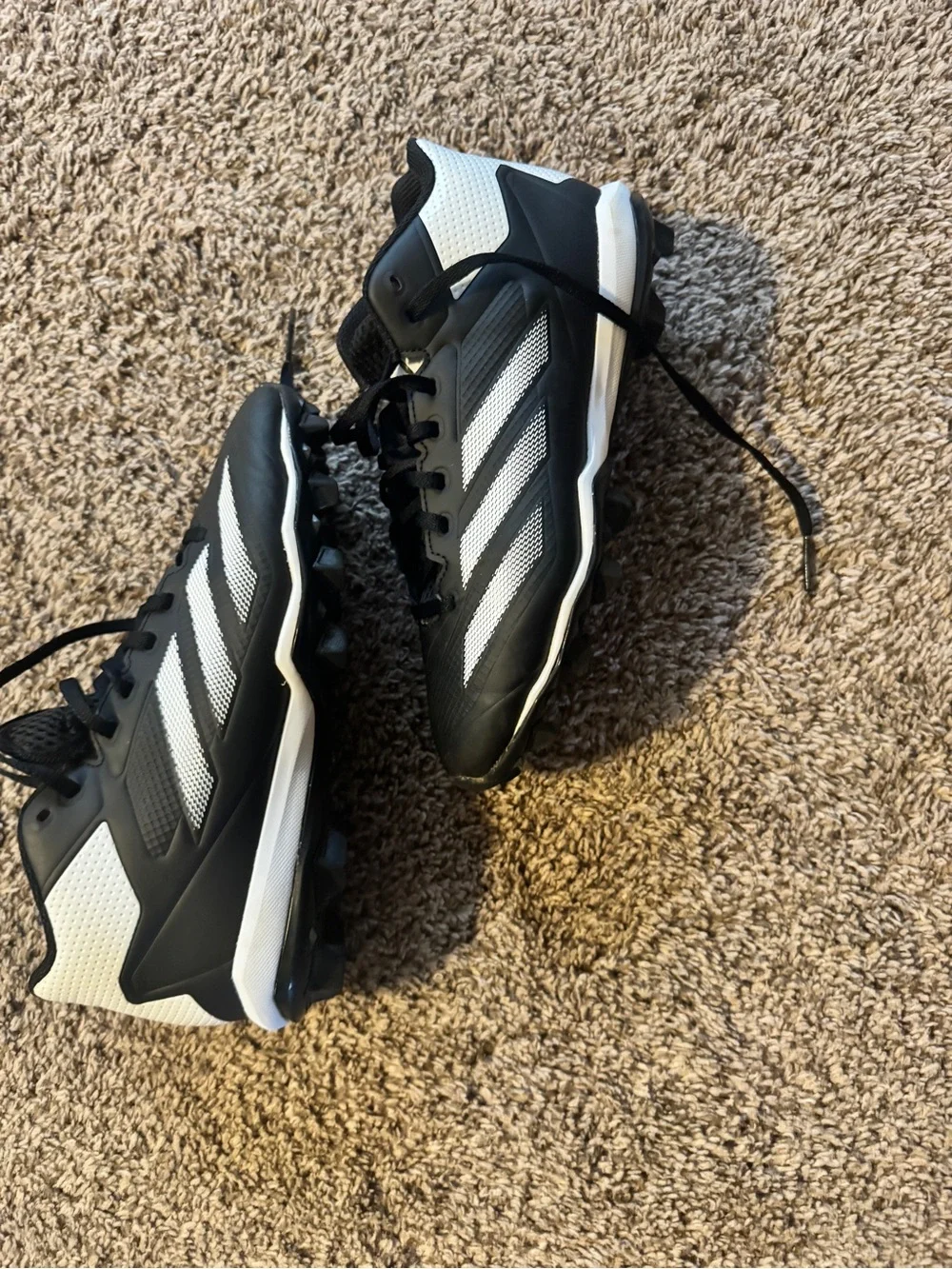adidas Black and White baseball Cleats